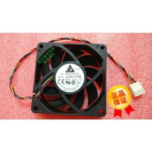 The original Delta AUB0712MB DC12V 70*70*15 0.24A 4 line PWM mute AMD CPU cooling fan