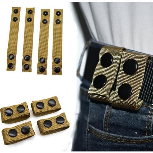 4PCS Tactical Duty Belt Keeper with Double Snaps Nylon Military Security Belt Loop Holder Police Equipment Accessories