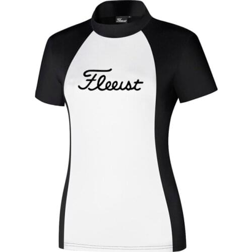 Golf Clothing Womens Golf T-shirt Summer Sports Short Sleeve Shirt Quick Dry Breathable Polo Shirt for Ladies