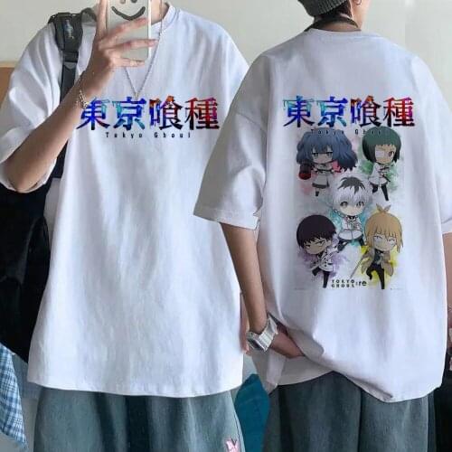 Hot Japanese Anime Tokyo Ghoul Kaneki Ken T Shirt Women Kawaii Graphic Tees Female