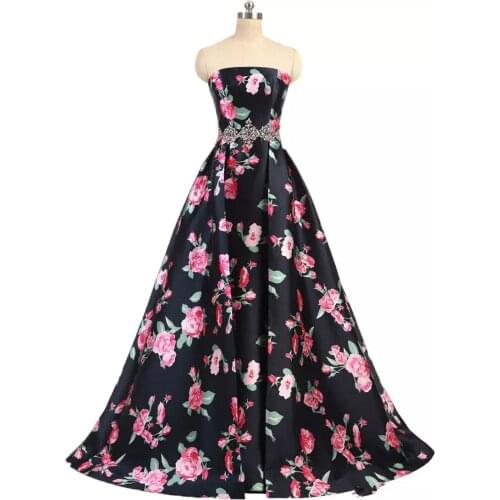 Bealegantom 2019 Floral Print Ball Gown Quinceanera Dresses Sweet 16 Dress Flower Print Party Vestidos De 15 Anos QA1555