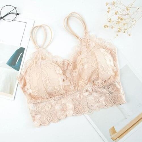 Women Wireless Sexy Lingerie Summer Cozy Beautiful Back Lace Bra Womens Soft Brassiere Underwear Femme