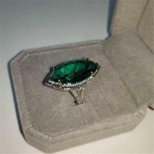 Fashion pop horse eye synthetic zircon ring for women fashion ring size 6-10