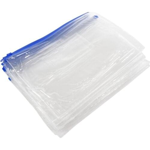 12 x A5 Blue Zip Zippy Bags -Document Clear Plastic Transparent Storage bag