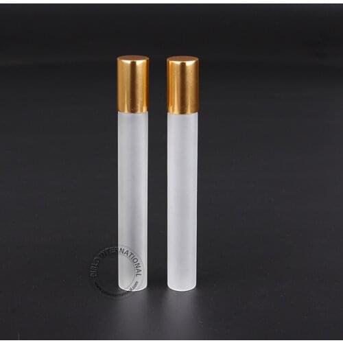 20pcs Wholesale 10ml Empty Roll on Bottle Essential Oil Frosted Glass Perfume 1/3 OZ Pot Refillable Cosmetic Packaging