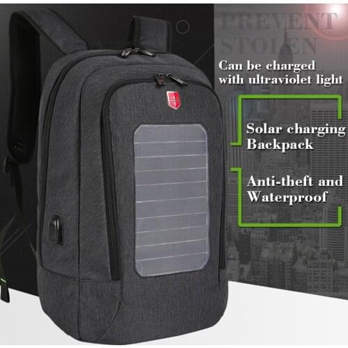 2020 New Swiss Solar Charging Backpack for Men Travel Business Backpacks 15 Inch Laptop Fashion School Bag bagpack mochila Women