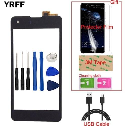 4.7'' TouchScreen For Highscreen Omega Prime S Touch Screen Front Glass Digitizer Panel Lens Sensor Tools Protecotr Film