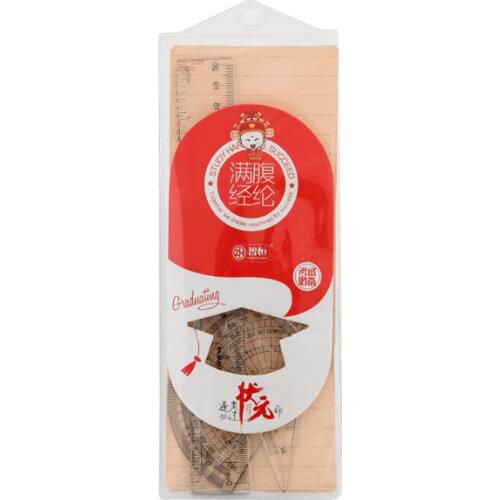 4Pcs=1 Pack students drawing school supplies Set square triangle ruler plastic protractor/four sets