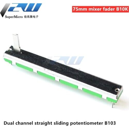 5pcs Potentiometer Resistor B103 10K Ohm Linear Double Slide Potentiometer 10K Potentiometer