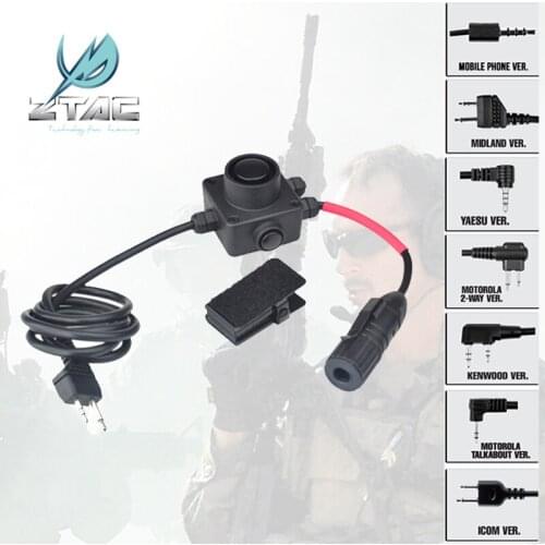Z-TAC Z 134 Tactical Headset Accessorie Element Airsoft COMBAT Series Push-to-Talk Assembly Softair Midland KENWOOD IPSC PTT