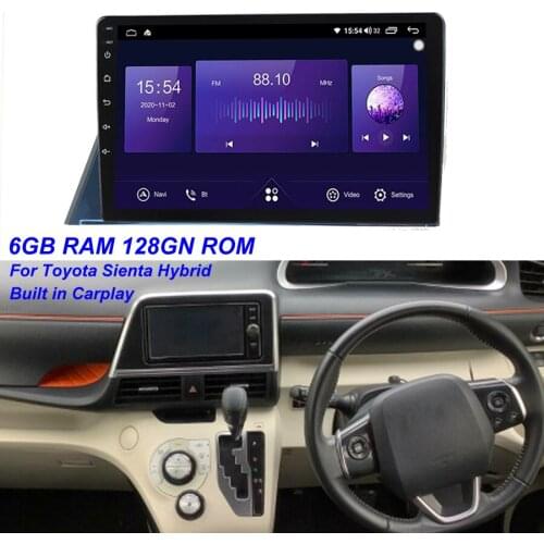 RHD Car Stereo Audio 10.1" Big Screen Multimedia Video Player With Frame For Toyota Sienta 2016~2019 2Din Dash GPS Navigation