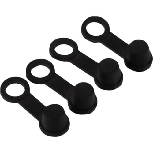 Car-Styling 4x Black Rubber Brake Bleed Nipple Grease Cap Dust Cover 8mm Motorcycle Motorbike