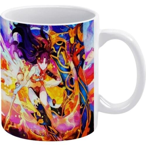 Queen Waifu White Mug 11oz Funny Ceramic Coffee Tea Milk Cups Manga Stay Emiya Anime Lancer Assasin Grandorder Caster Ruler