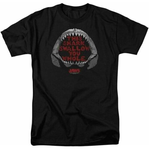 Jaws This Shark T Shirt Licensed Shark Movie Retro Tee Classic New Black