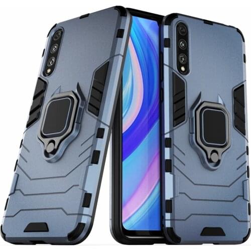 For Huawei Y8P Case 6.3" Shockproof Ring Stand Bumper Silicone + PC Phone Back Cover For Huawei y8p 2020 Y 8P AQM-LX1 Coque Capa