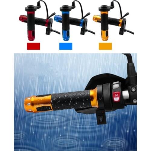 Motorcycle Electric Heated Grips Motorbike Hot Grip ATV Scooter 22mm 7/8" Handlebar Hand Warmer Aluminum 12V Three Colors