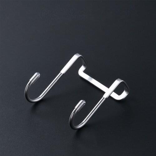 Stainless Steel Free Punching Cabinet Door Without Trace Hook S-type Door Hanger Hanger Door Back Coat Hook Small Hook