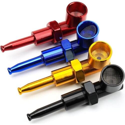 New Model Screw Metal Smoking Pipes Cigarette Pipe Gift Smoke Sets Distribution
