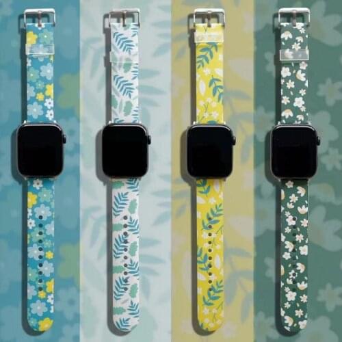 Flower ladies smart watch bowl strap for Apple Watch 38 40 42 44mm rose leaf strap accessories for iWatch series 2 3 4 5 6