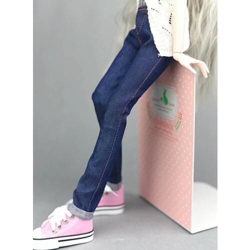 Blue Fashion Jeans Pants For 1/4 Doll Long Pants Outfits Trousers Clothes For 1/4 BJD Xinyi 40-50CM Doll 1:4 Doll Accessories