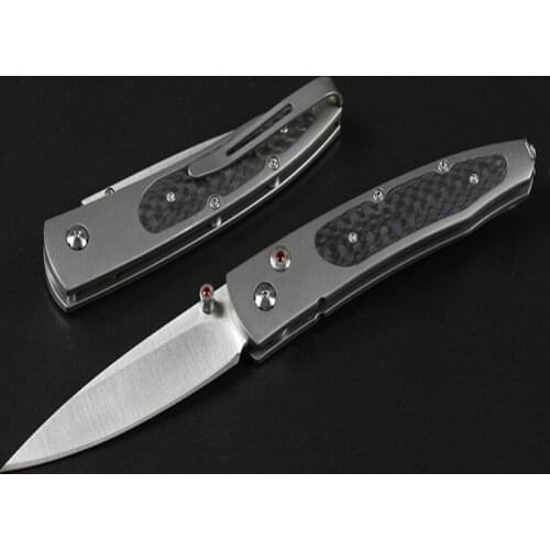 Folding M390 Portable Knife With Titanium Alloy Carbon Fiber + TC4 Handle Outdoor Survival Hunting Camping High Quality Tool