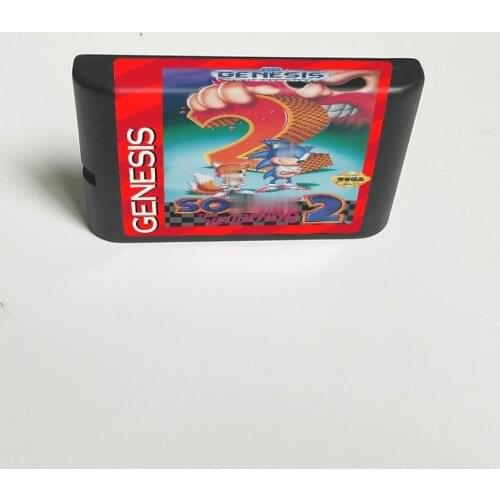 Soniced 2 the Hedgehog - 16 Bit MD Game Card for Sega Megadrive Genesis Video Game Console Cartridge