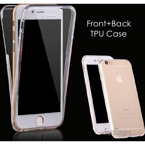 Slim Clear Front + Back 360 degree Protector TPU Gel Cover Case For iPhone 6 6S 4.7 inch Cases Wallet Pouch Bag