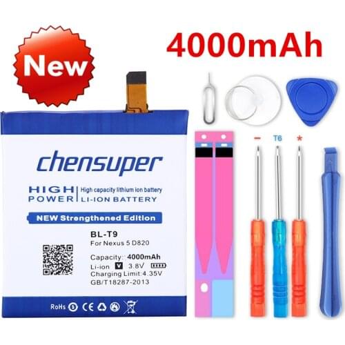 High Quality 4000mAh BL-T9 BL T9 Battery for LG Google Nexus 5 E980 Nexus G D820 D821
