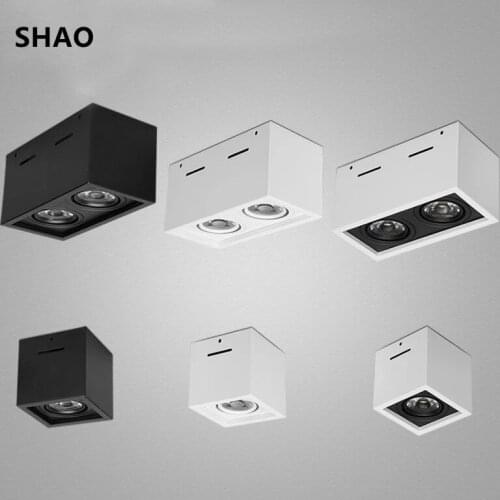 Dimmable high quality LED surface mounted downlight COB Shoot the light ac85-265V 7W10W12W15W ceiling spotlight indoor lighting