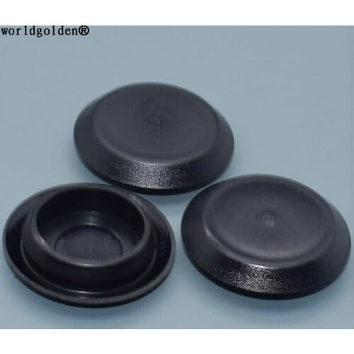 Worldgolden 100pcs auto fasteners Polyethylene Black Flush Sheet Plugs