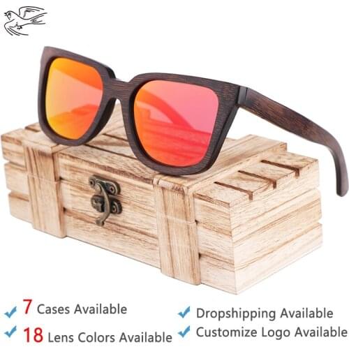 Women Wood Sunglasses with Wooden Case Brand Sunglasses Women Vintage Polarized UV400 Sun Glasses Shade Womens Sunglass GB021