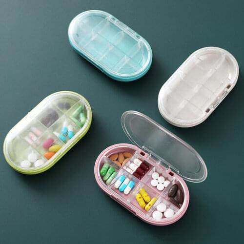 1PCS Pill Case 8 grid Compartment Travel Pill Box Organizer Medicine Tablet Dispenser Organizer Pill Box Splitters Organizer