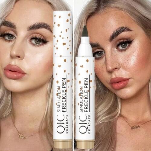 1Pcs Freckle Pen Natural Emulation Thick-Headed Eyeliner Waterproof Sweat-Proof Long-Lasting Lifelike 2 Colours Makeup Tools