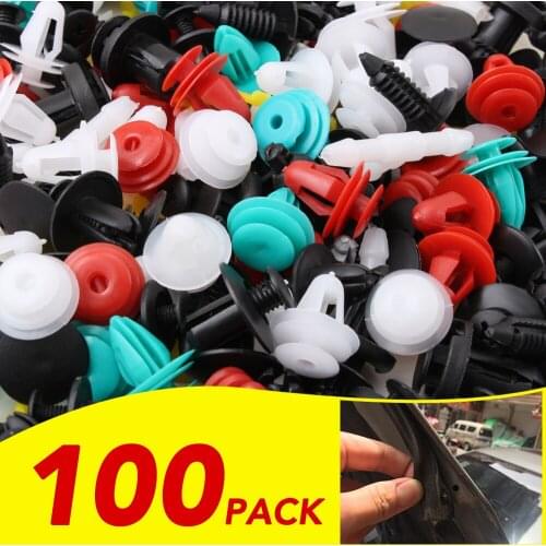 100pcs Universal Mixed Clips For Mitsubishi Asx Lancer 10 9 Outlander 2013 Pajero Sport L200 Expo Eclipse Carisma Galant Grandis