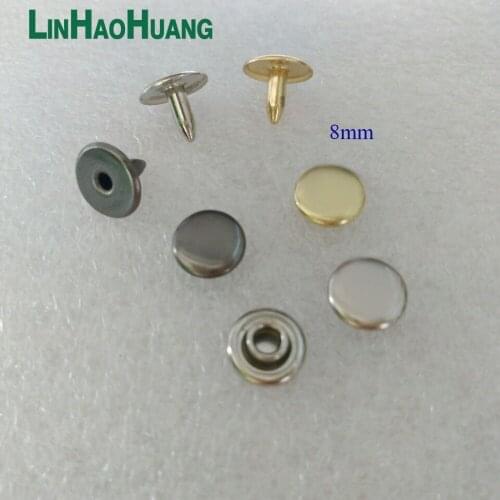 200sets/Lot 8mm Antic Nickle/Black Nickle/Light Gold Round Cap Rivet Metal Punk Rock DIY Studs Leathercraft Accessories Spike