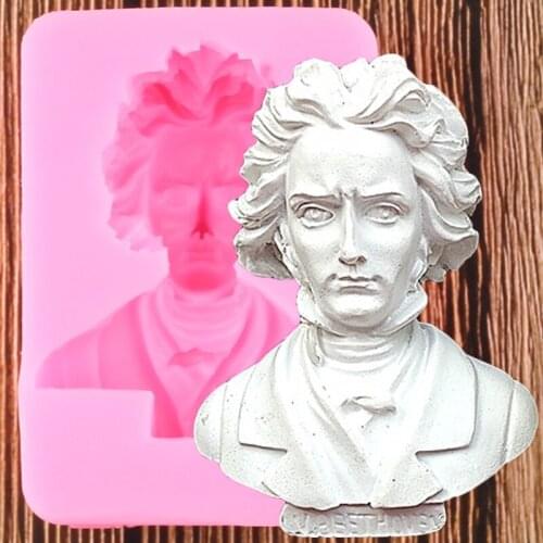 3D Craft Mens Avatar Fondant Silicone Molds Soap Resin Clay Mould Candy Chocolate Gumpaste Moulds DIY Cake Decorating Tools