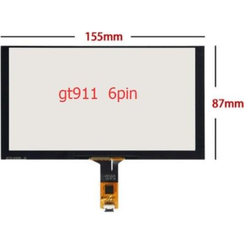 6.2 inch 155*88mm 155*87 touch screen chip GT911 6pin capacitive touch screen