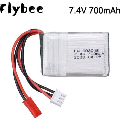 Lipo Battery For MJXRC X600 F46 X601H JXD391V aircraft 7.4 V 700 mAH 2S Lipo battery JST plug high quality 7.4V lipo battery
