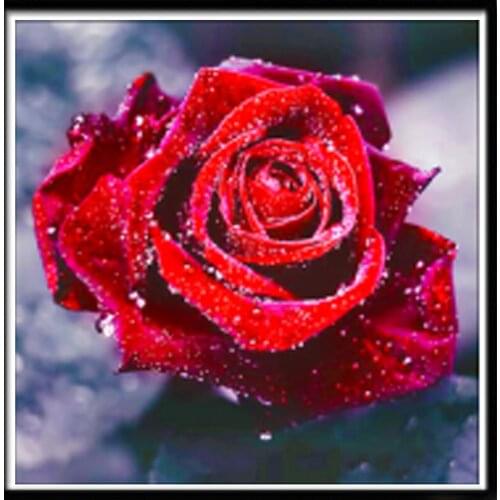 5D diamond painting full diamond delicate rose round diamond mosaic pattern home decoration DIY handmade