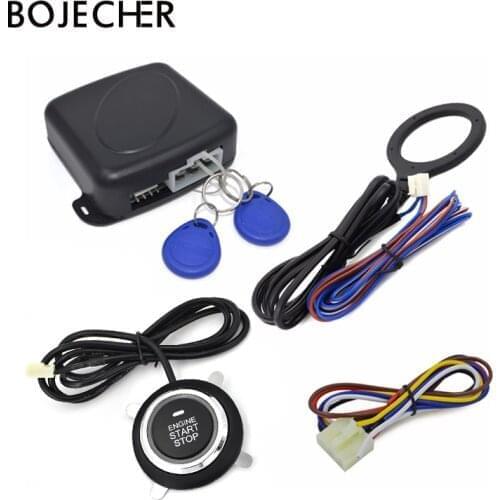 Auto Car Alarm One Start Stop Button Engine Start Push Button RFID Lock Ignition Switch Keyless Entry System Antitheft System