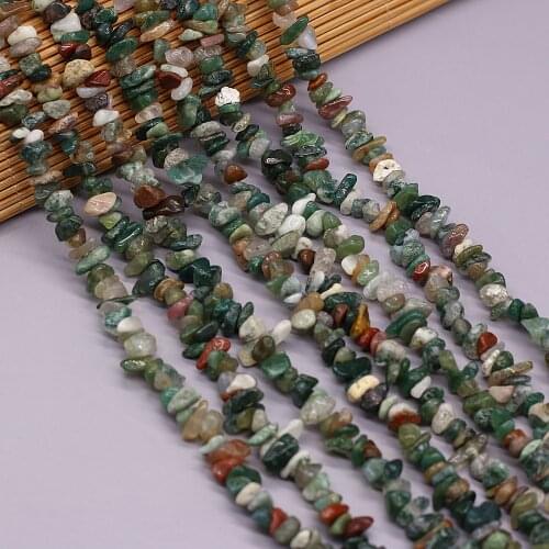 Natural India Agates Beads Irregular Shape Gravel Stone Beads For Jewelry Making DIY Necklace Bracelet 3x5-4x6mm Length 40cm