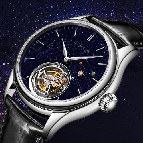 Watch for men luxury casual fashion Tourbillon watch starry sky romatic galaxy dial