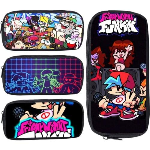 Friday Night Funkin Cosmetic Cases 3D Print Fnf Shooting Game Makeup Box Pencil Case Storage Pouch School Supplies Stationery