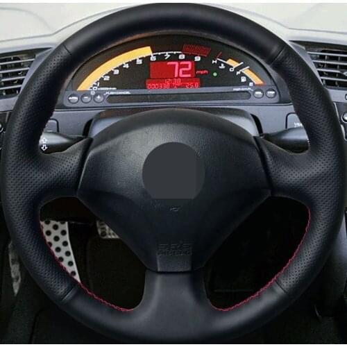 DIY Black Genuine Leather Car Products Steering Wheel Cover For Honda Acura RSX Type-S 2005 S2000 2000-2008 Civic Si 2002-2004