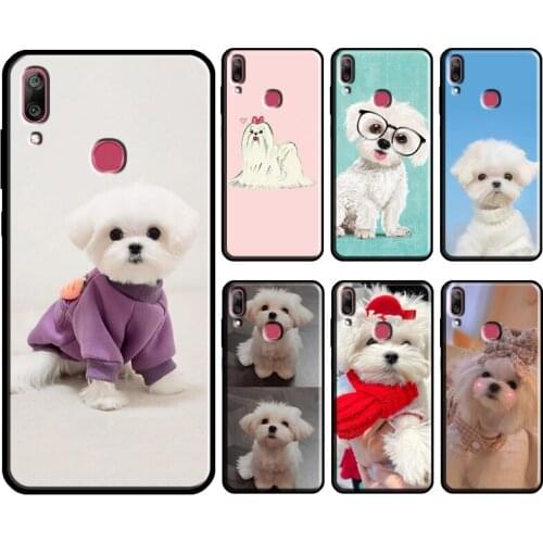 Maltese Dog Puppy Cute For Huawei Y3 Y5 Y6 Y7 2017 2018 Y9 Prime 2019 Y7A Y6P Y5P 2020 Nova 5T 2i 3i Phone Case