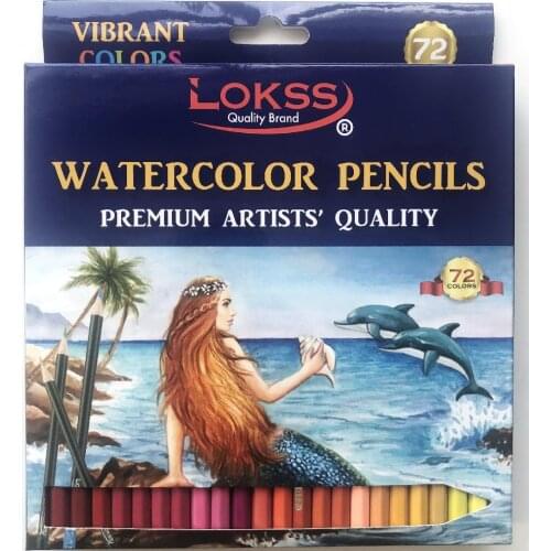 Colored Pencil Painting Water-Based Colored Lead Professional Adult Iron Box Drawing 72-Color Water-Based Colored Pencil