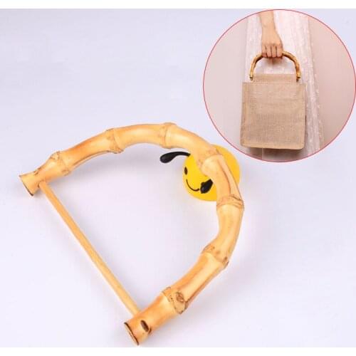 D Shape Bamboo Handle For Woman Handbag, DIY Bags Handle 12.5cm