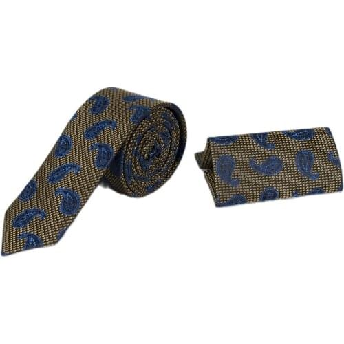 DeepSEA Male Gold Motif Pattern Mendilli Tie Casual Business Office Career Unisex High Quality Four Seasons 2001950