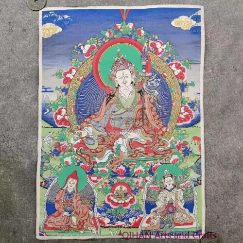 Thangka decorative painting master lotus Thangka hanging painting Tibetan Buddhist living room decorative painting