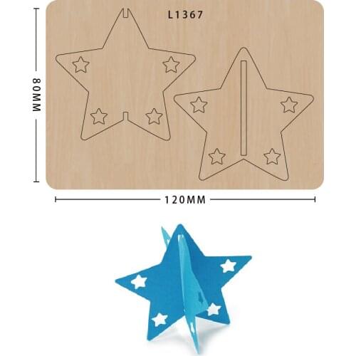New Five Pointed Star DIY wooden Cutting Dies Die Cuts and Wood Dies Suitable for Die Cutting Machine